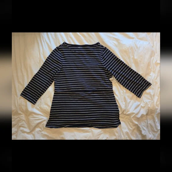 GAP Maternity Top for Year Round by Gap Body; Size XL; Navy with White Stripes - Picture 16 of 16